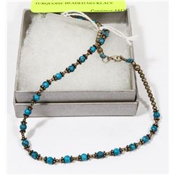 TURQUOISE BEADED NECKLACE