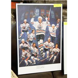EDMONTON OILERS CAPTAINS LEGACY PRINT.