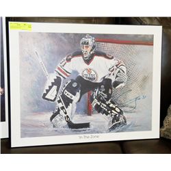 EDMONTON OILER PRINT "CUJO" SIGNED WITH NO COA
