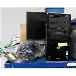 HP PAVILLION COMPUTER WITH MONITOR AND ACCESSORIES