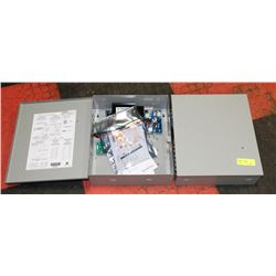 PAIR OF METAL ELECTRICAL BOARDS