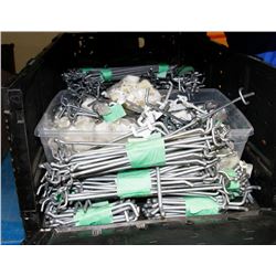 TOTE OF METAL DISPLAY HOOKS