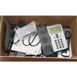 BOX OF SISCO COMMERCIAL PHONES