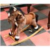 Image 1 : LARGE BROWN ROCKING HORSE