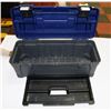 Image 1 : LARGE TOOL BOX 25"L X 9"W, BLUE AND GREY