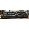Image 1 : GREY LEATHERETTE ELECTRIC RECLINING 90" SOFA WITH
