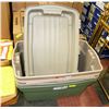 Image 1 : SET OF 4 RUBBERMAID BINS 32 X 20 X 17 1/2