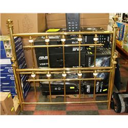 54"W BRASS HEADBOARD AND FOOTBOARD