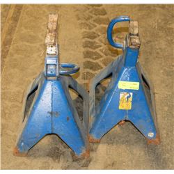 PAIR OF HEAVY DUTY FLOOR JACKS ON CHOICE-BLUE