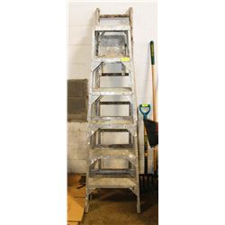 PAIR OF A FRAME LADDERS ONE IS ADJUSTABLE