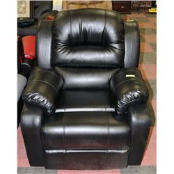 NEW 36" BLACK LEATHERETTE ROCKER RECLINER
