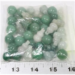 BAG OF JADE BEADS, APPROX 30 PC PER BAG
