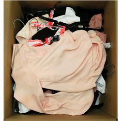 BOX OF ASSORTED CLOTHING, APPEARS TO BE