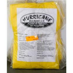LOT OF 4 HURRICANE RAINWEAR, FR & OIL RESISTANT