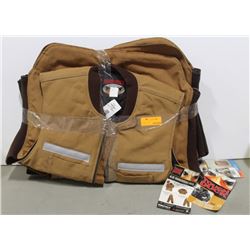 LOT OF 3 TOUGH DUCK QUILT LINED WORK VESTS