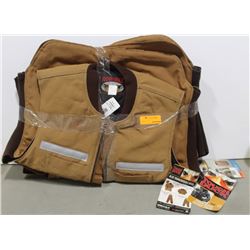 LOT OF 3 TOUGH DUCK QUILT LINED WORK VESTS