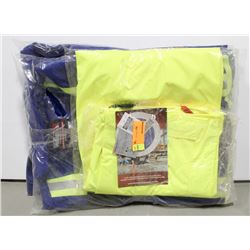 PPE LOT: INCLUDES 2 PAIR HI-VIS COVERALLS SIZE 42