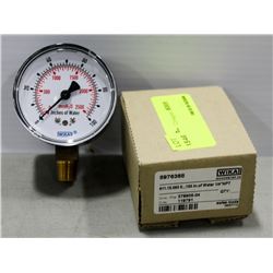 WIKA PRESSURE GAUGE, 1/4" NPT