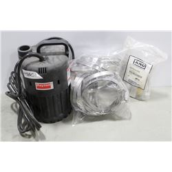 DAYTON SUBMERSIBLE UTILITY PUMP, 1/6 HP, 115V,