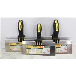 LOT OF 5 RICHARD 10" TROWELS (TAPING KNIFE)