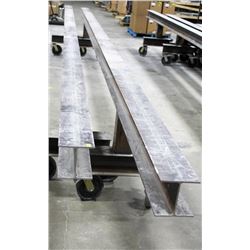 LOT OF 2 I-BEAM DOLLIES, LENGTH 24FT, HEIGHT 34"