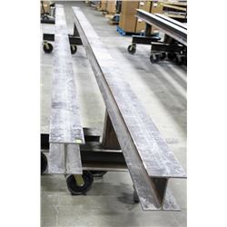 LOT OF 2 I-BEAM DOLLIES, LENGTH 24FT, HEIGHT 34"