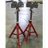 Image 1 : PAIR OF RIDGID ROLLER HEAD HIGH PIPE STANDS
