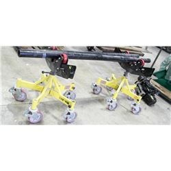 PAIR OF MAX-JAX 2 PIPE STANDS WITH VEE HEAD &