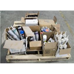PALLET OF CAULKING, SPRAY ADHESIVES & MORE