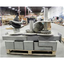 LOT OF ASSORTED METAL ROOFING PARTS