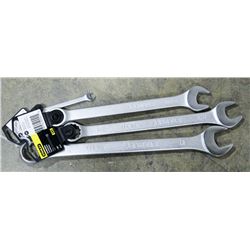 SET OF 4 NEW STANLEY WRENCHES, INCLUDES 1/4, 3/8