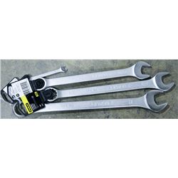 SET OF 4 NEW STANLEY WRENCHES, INCLUDES 1/4, 3/8