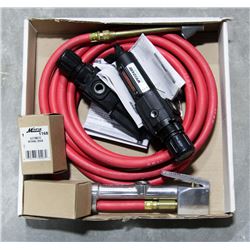 MILTON AIR HOSE AND 2 SPEEDAIRE REGULATOR