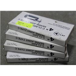 LOT OF FOUR C-CLAMPS, 4" TYPE C