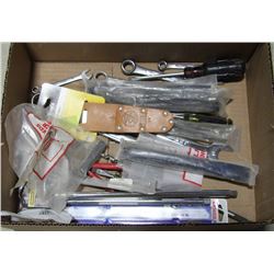 BOX OF ASSORTED TOOLS