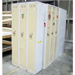 LOT OF 7 SETS OF 3 LOCKERS