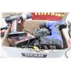 Image 1 : BOX OF ASSORTED CORDLESS DRILLS & VARIOUS