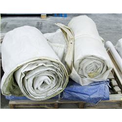 PALLET OF ASSORTED INSULATED TARPS