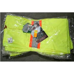 LOT OF 5 PIONEER HI-VIS BIB PANT, SIZE SMALL