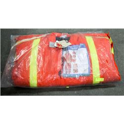 ORANGE CANVAS INSULATED TRAFFIC PARKA, SIZE 4XL
