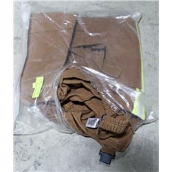 BULWARK CANVAS HI-VIS BIB PANTS, SIZE LARGE LONG