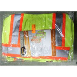 LOT OF 4 HI-VIS RAIN JACKETS SIZE MEDIUM