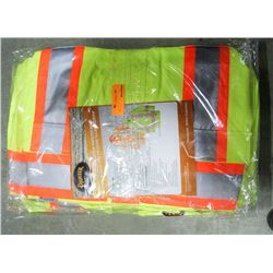 LOT OF 4 HI-VIS RAIN JACKETS SIZE MEDIUM