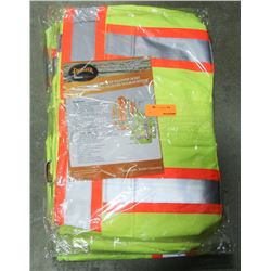 LOT OF 4 HI-VIS RAIN JACKETS SIZE XL
