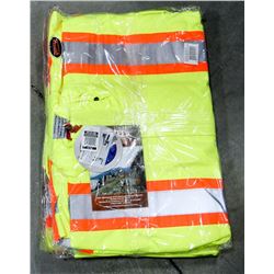LOT OF 3 HI-VIS RAIN JACKETS, SIZE XL