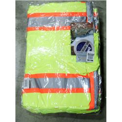 LOT OF 3 HI-VIS RAIN JACKETS, SIZE XL