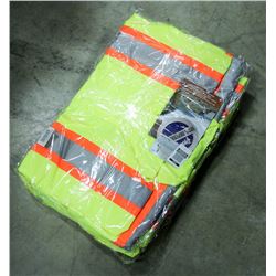 LOT OF 3 HI-VIS RAIN JACKETS, SIZE XL