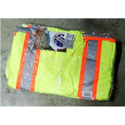 LOT OF 3 HI-VIS RAIN JACKETS, SIZE XL