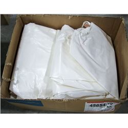 6 PAIR WHITE HOODED COVERALLS