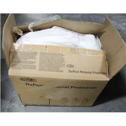 CASE OF DISPOSABLE HOODED WHITE COVERALLS, SZ 2XL